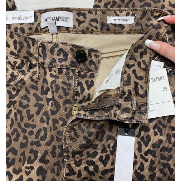 William Rast Iconic‎ Vintage Perfect Skinny Jean Women's 28 Cheetah Animal Print - Picture 8 of 9